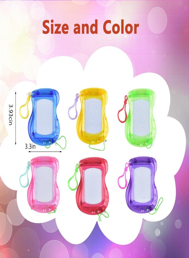 Plzoslly 24 Pack Mini Magnetic Drawing Board for Kids, Small Magnetic Doodle Board Set Backpack Keychain Clip Drawing Board, Erasable Sketch and Painting Pad for Party Favor, Boys and Girls(6 Colors) - Image 2
